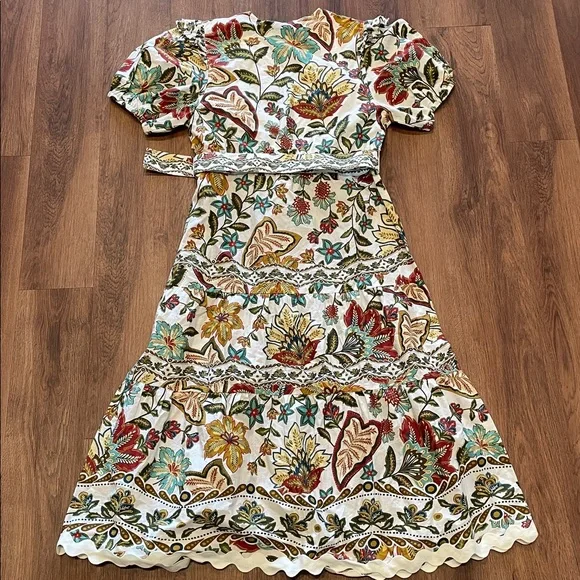 Farm Rio Botanicals Cotton Midi Dress - Picture 8 of 8